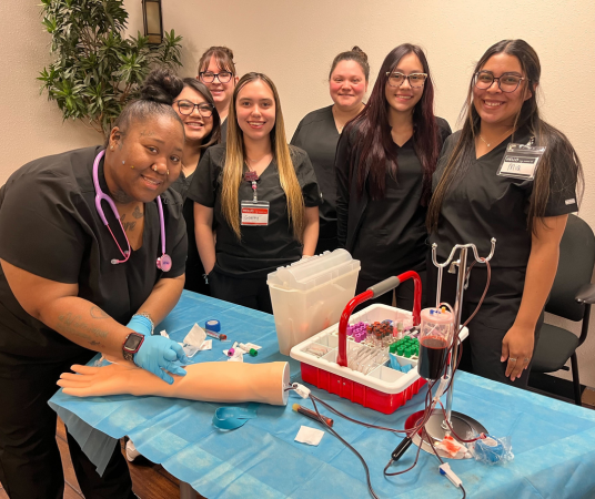 Medical assistant student training at Gonzales Medical Assistant School