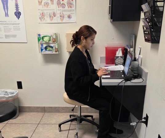 Medical assistant student training at Oklahoma City Medical Assistant School