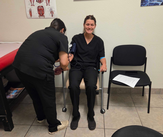 Medical assistant student training at Gonzales Medical Assistant School
