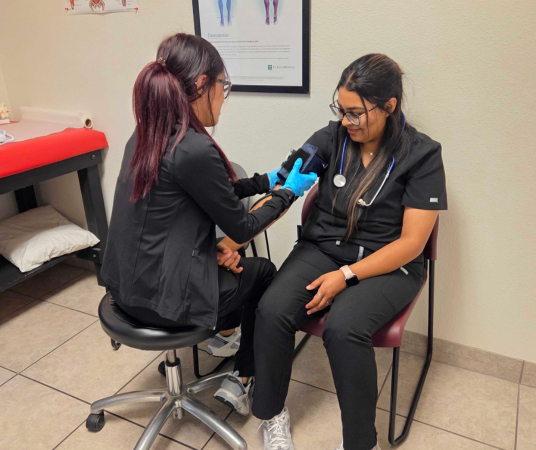 Medical assistant student training at Baltimore Medical Assistant School