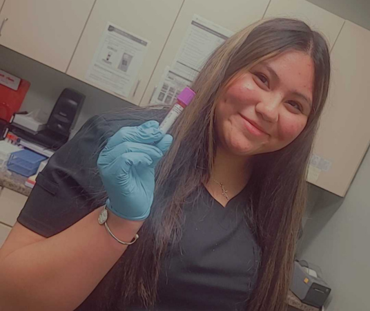 Medical assistant student training at Houston Medical Assistant School