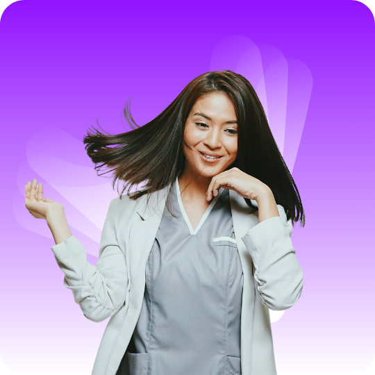 Dental assistant at work