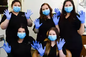 Dental assistant student training at Lincoln Dental Assistant School