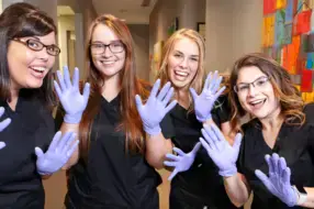 Dental assistant student training at Provo Dental Assistant School