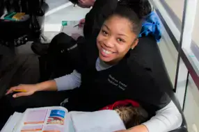 Dental assistant student training at Fort Worth Dental Assistant School