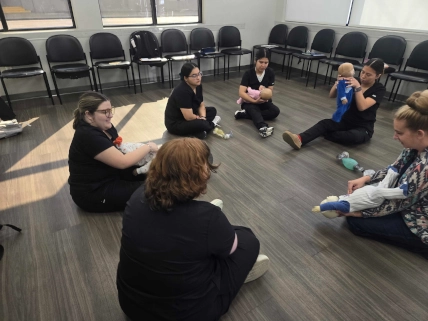 Dental assistant student training at Bremerton Dental Assistant School