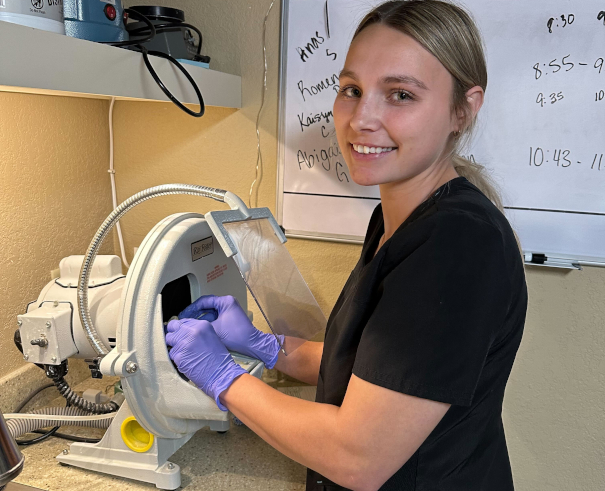 Abilene Dental Assistant Student working with imaging tool