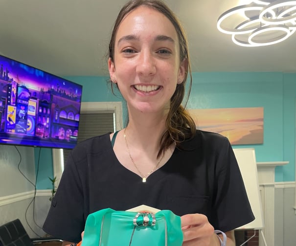 Dental assistant student training at Corpus Christi Dental Assistant School