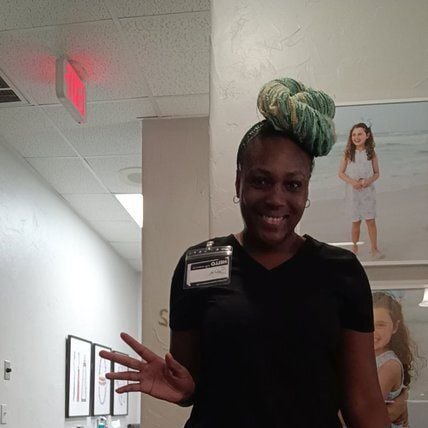 Dental assistant student training at Birmingham Dental Assistant School