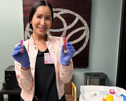 Medical assistant student training at Gonzales Medical Assistant School