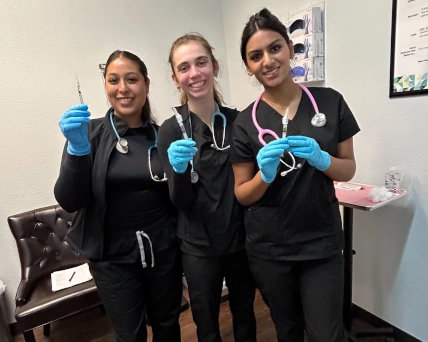 Medical assistant student training at Gonzales Medical Assistant School