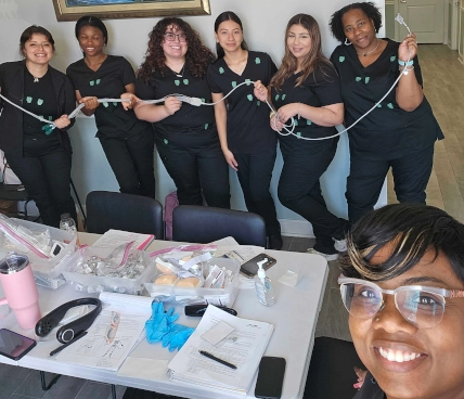 Medical assistant student training at Longview Medical Assistant School