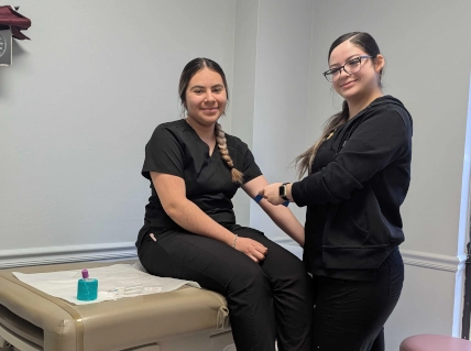 Medical assistant student training at Louisville Medical Assistant School
