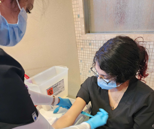 Medical assistant student training at Gonzales Medical Assistant School