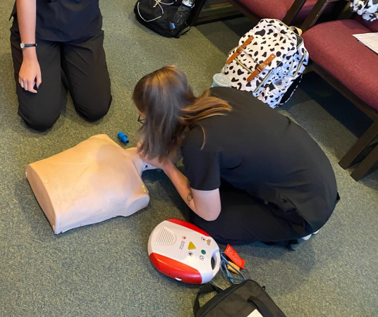 Medical assistant student training at Lubbock Medical Assistant School