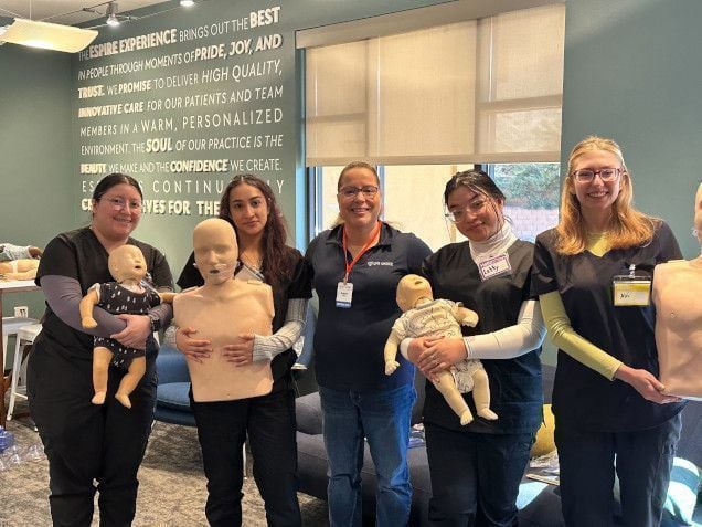 Dental assistant student training at Yuba City Dental Assistant School