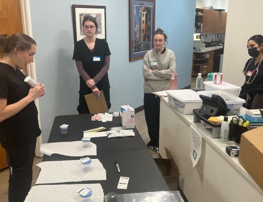Medical assistant student training at Oklahoma City Medical Assistant School