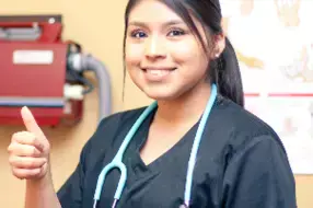 Medical assistant student training at Gonzales Medical Assistant School