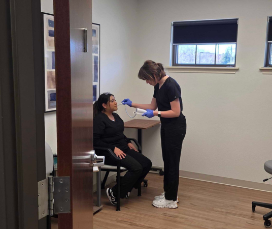 Medical assistant student training at Gonzales Medical Assistant School