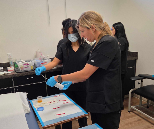 Medical assistant student training at Canton Medical Assistant School