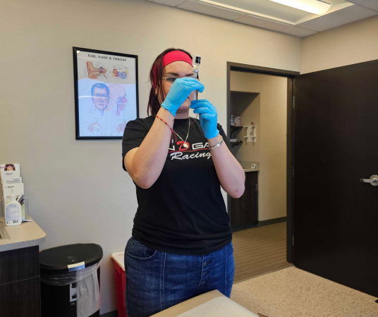 Medical assistant student training at Fort Worth Medical Assistant School