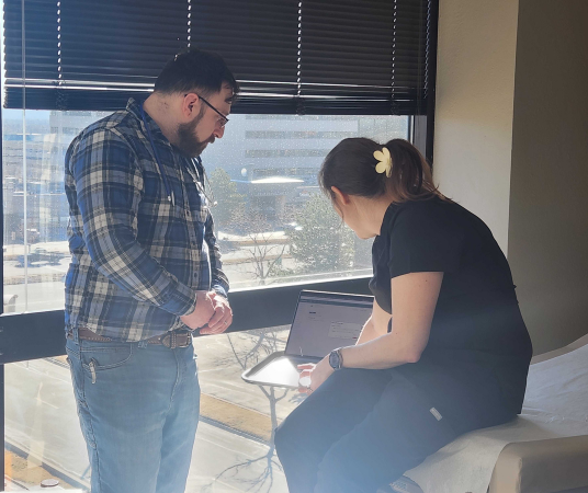 Medical assistant student training at Gonzales Medical Assistant School