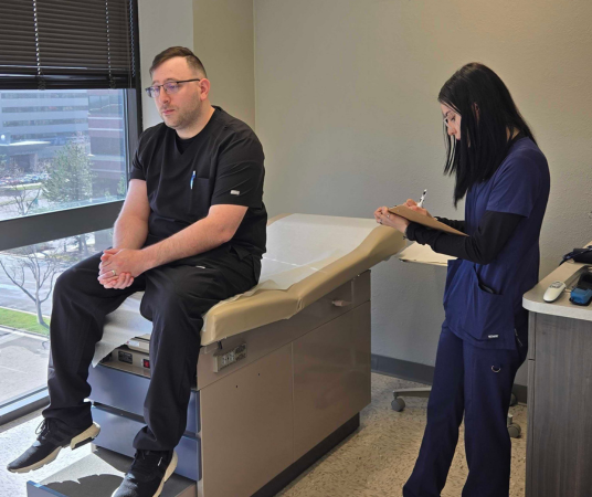 Medical assistant student training at Gonzales Medical Assistant School