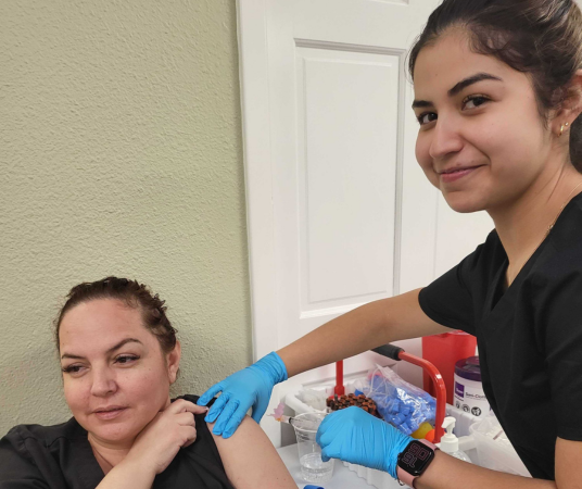 Medical assistant student training at Gonzales Medical Assistant School