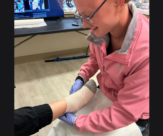 Medical assistant student training at Gonzales Medical Assistant School