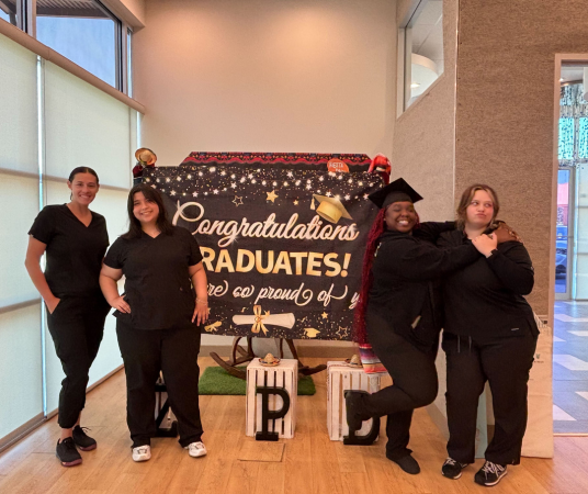 Dental assistant student training at Odessa Dental Assistant School