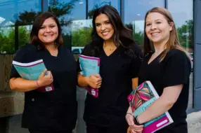 Dental assistant student training at Charlotte Dental Assistant School