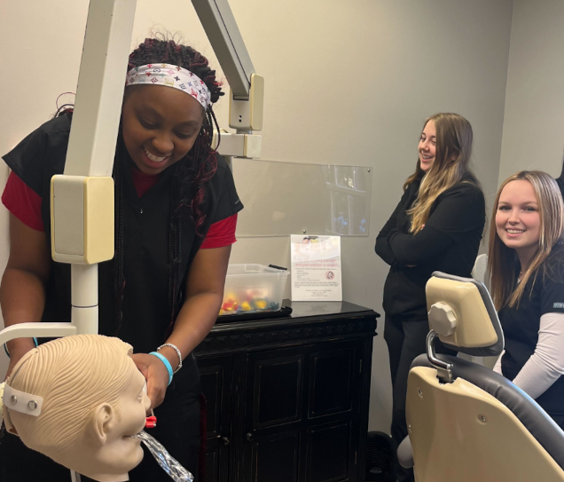 Dental assistant student training at Tucson Dental Assistant School