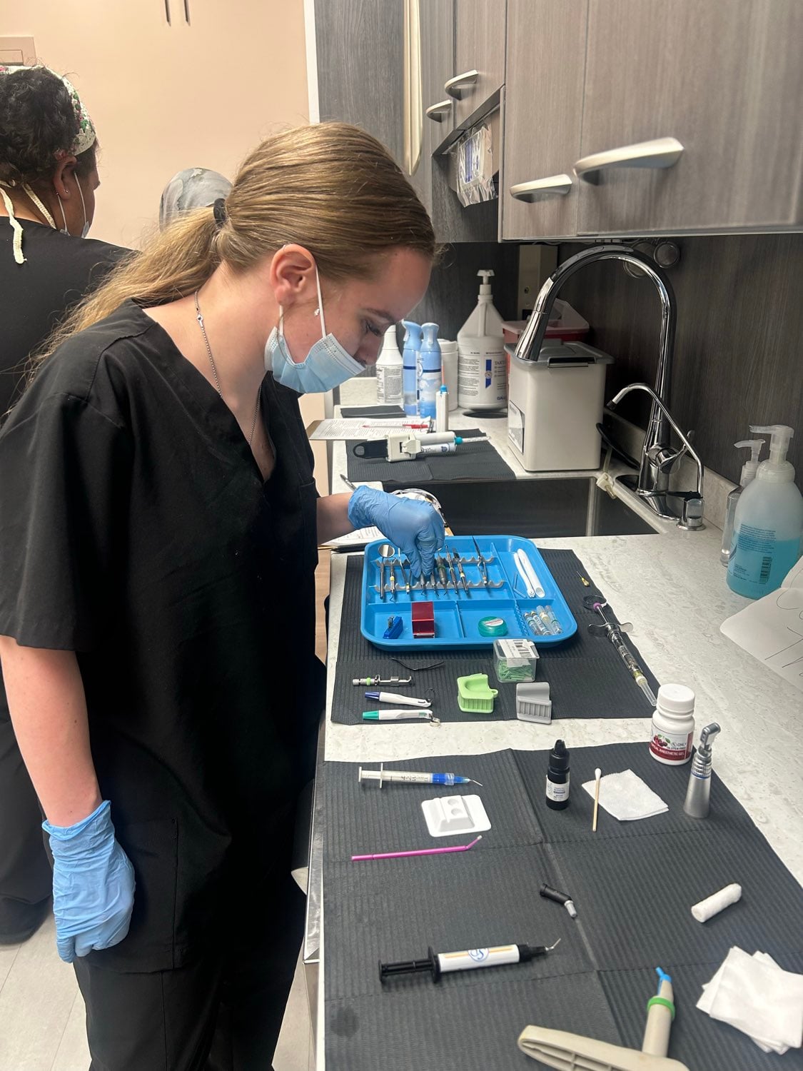 Dental Assistant students in training