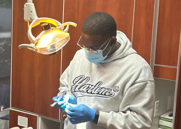 Dental assistant student training at Colorado Springs Dental Assistant School
