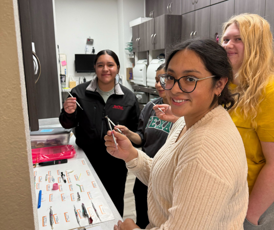 Dental assistant student training at Provo Dental Assistant School