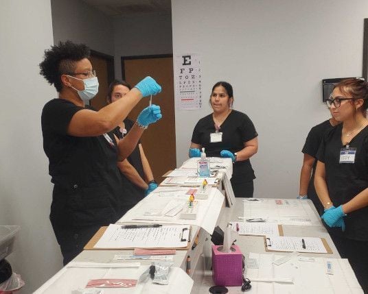 Medical assistant student training at Dothan Medical Assistant School