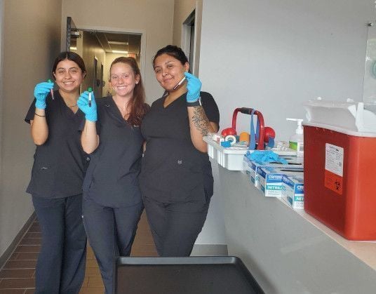 Medical assistant student training at Gonzales Medical Assistant School