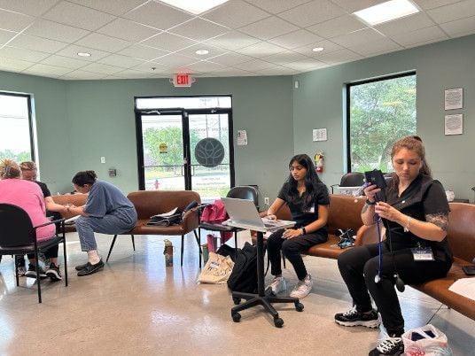 Medical assistant student training at Gonzales Medical Assistant School