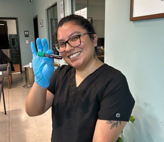 Medical assistant student training at Longview Medical Assistant School