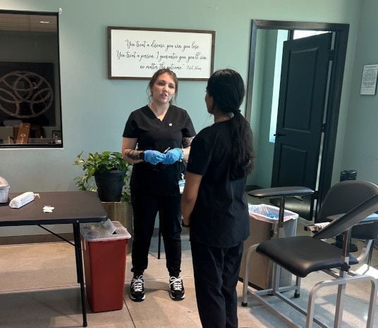 Medical assistant student training at Gonzales Medical Assistant School