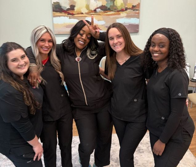 Dental assistant student training at Dallas Dental Assistant School