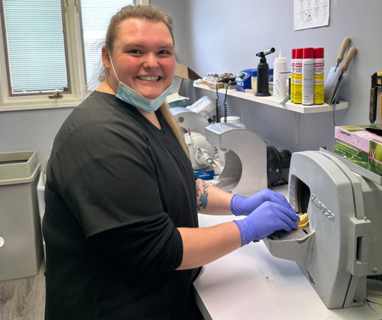 Dental assistant student training at Olympia Dental Assistant School