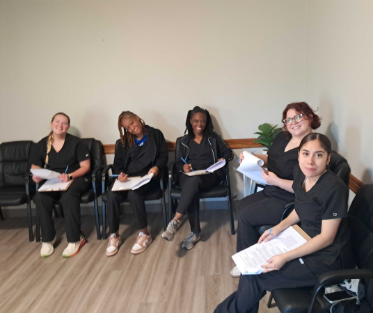 Dental assistant student training at Las Vegas Dental Assistant School
