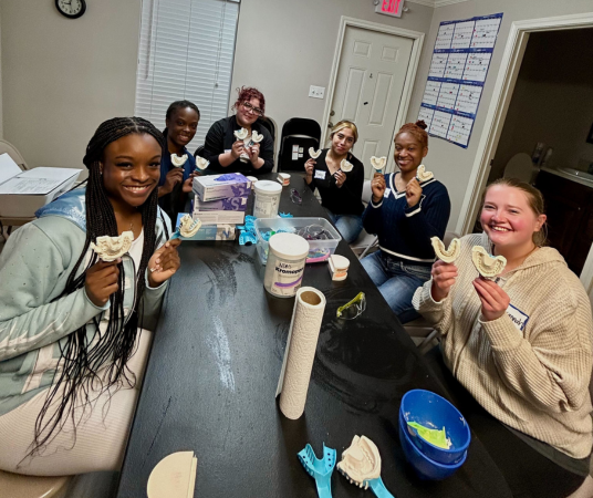 Dental assistant student training at Abilene Dental Assistant School