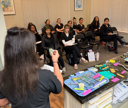 Dental assistant student training at Phoenix Dental Assistant School