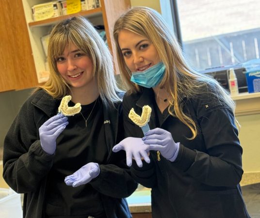 Dental assistant student training at Dental Assistant School of Little Rock