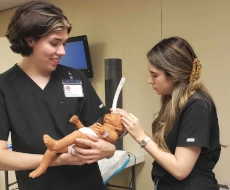 Medical assistant student training at Gonzales Medical Assistant School