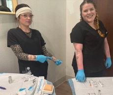 Medical assistant student training at Gonzales Medical Assistant School