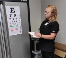 Medical assistant student training at Shreveport Medical Assistant School