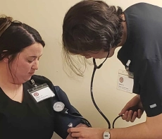 Medical assistant student training at Austin Medical Assistant School